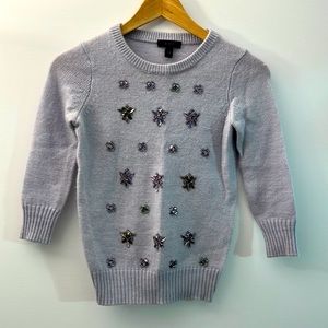 J.Crew Jeweled Sweater in Lilac XXS